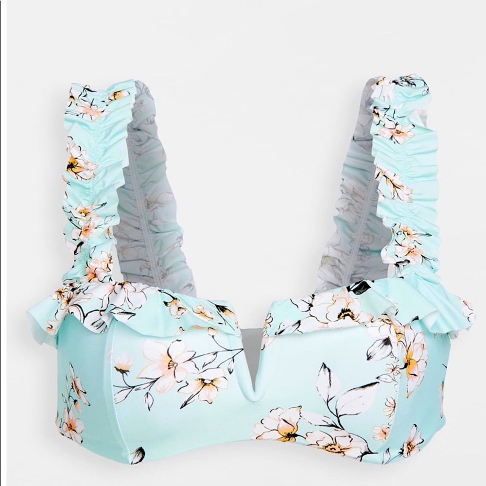 Pilyq Posies Ruffle V Top